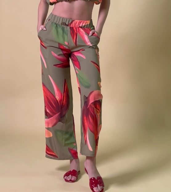 Pantalón Palazzo Flor de Plátano