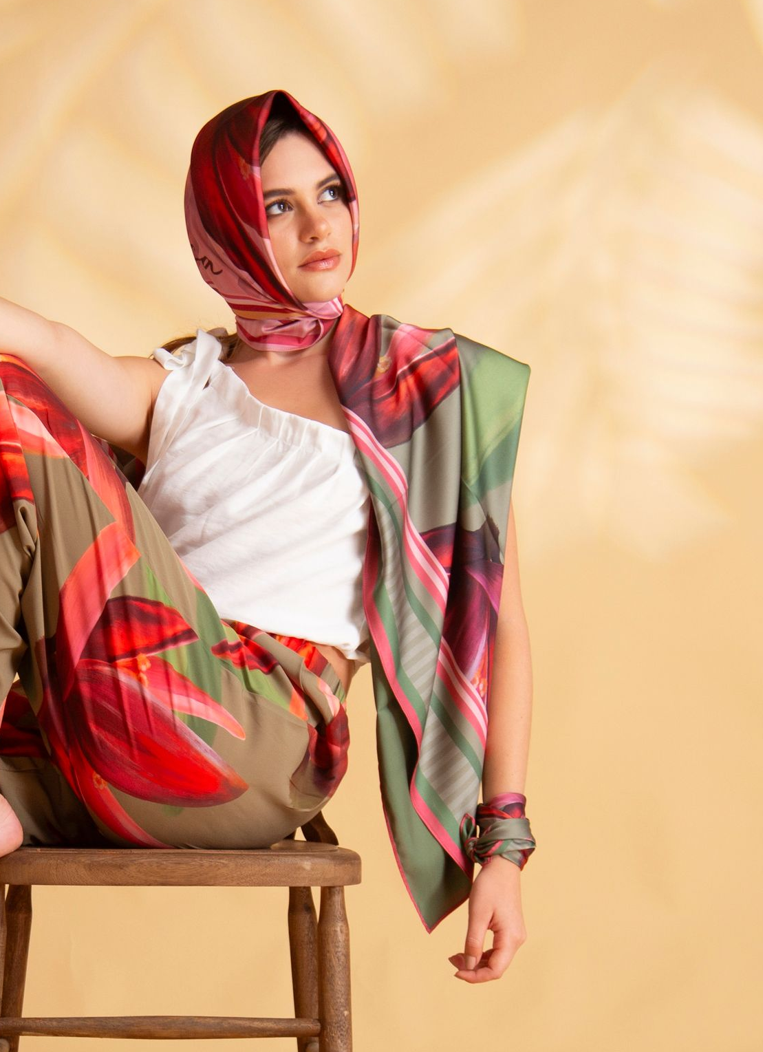 Pañuelo Flor de Plátano - Verde