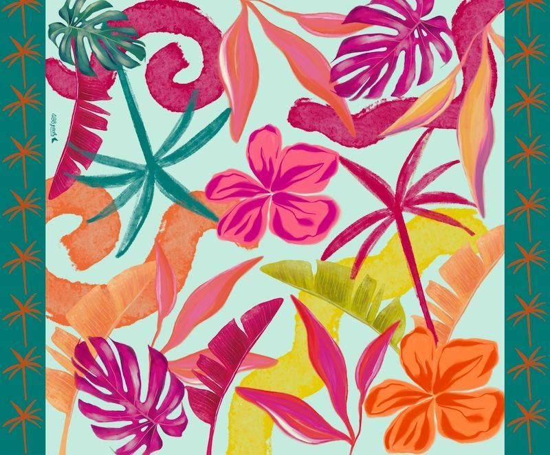 Pareo flores Tropicales
