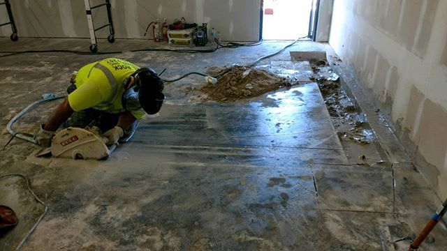 Concrete cutting indoor no dust and outdoor with concrete removal from the property.