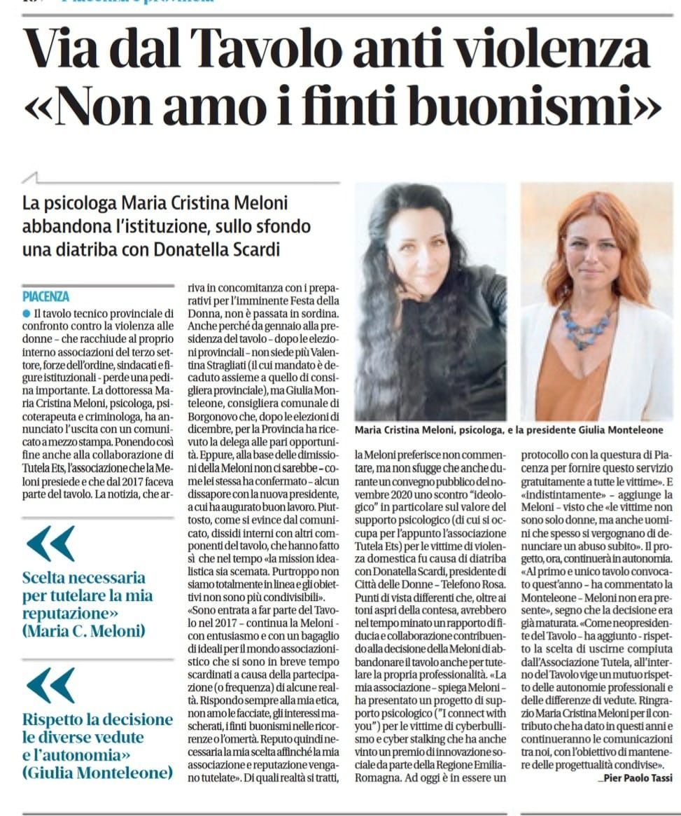 Newspaper article titled 