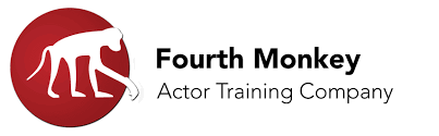 A logo for the fourth monkey actor training company