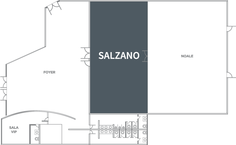 Planta baixa de um edifício mostrando um foyer, área 