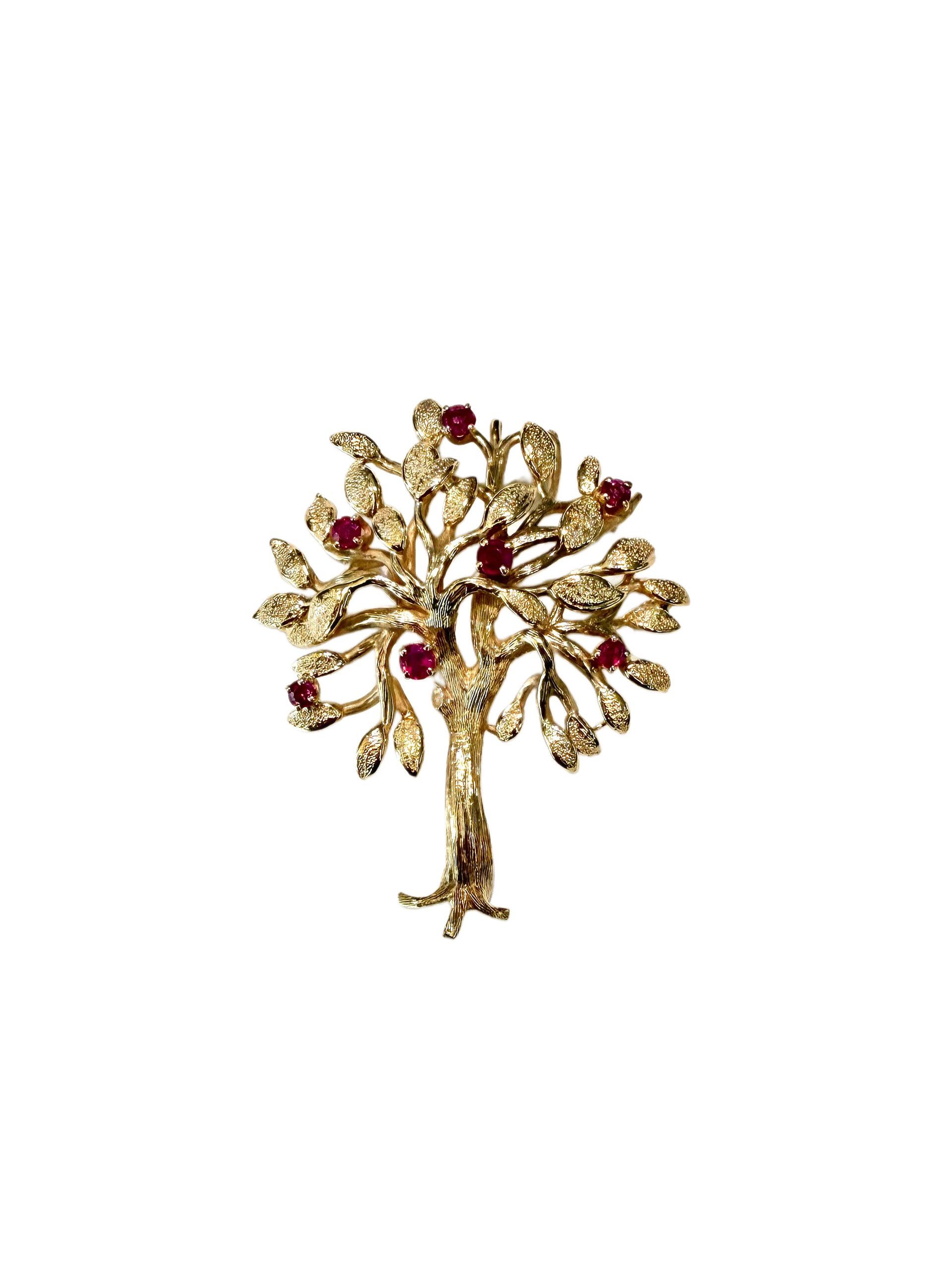 Ruby Tree Pendant