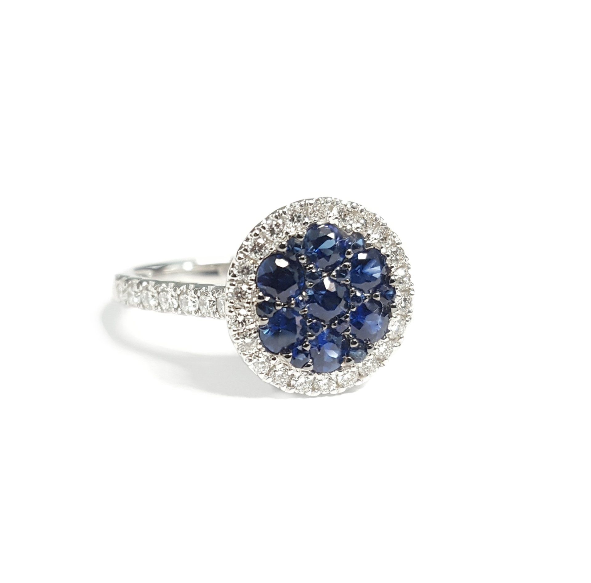 Sapphire Cluster Ring