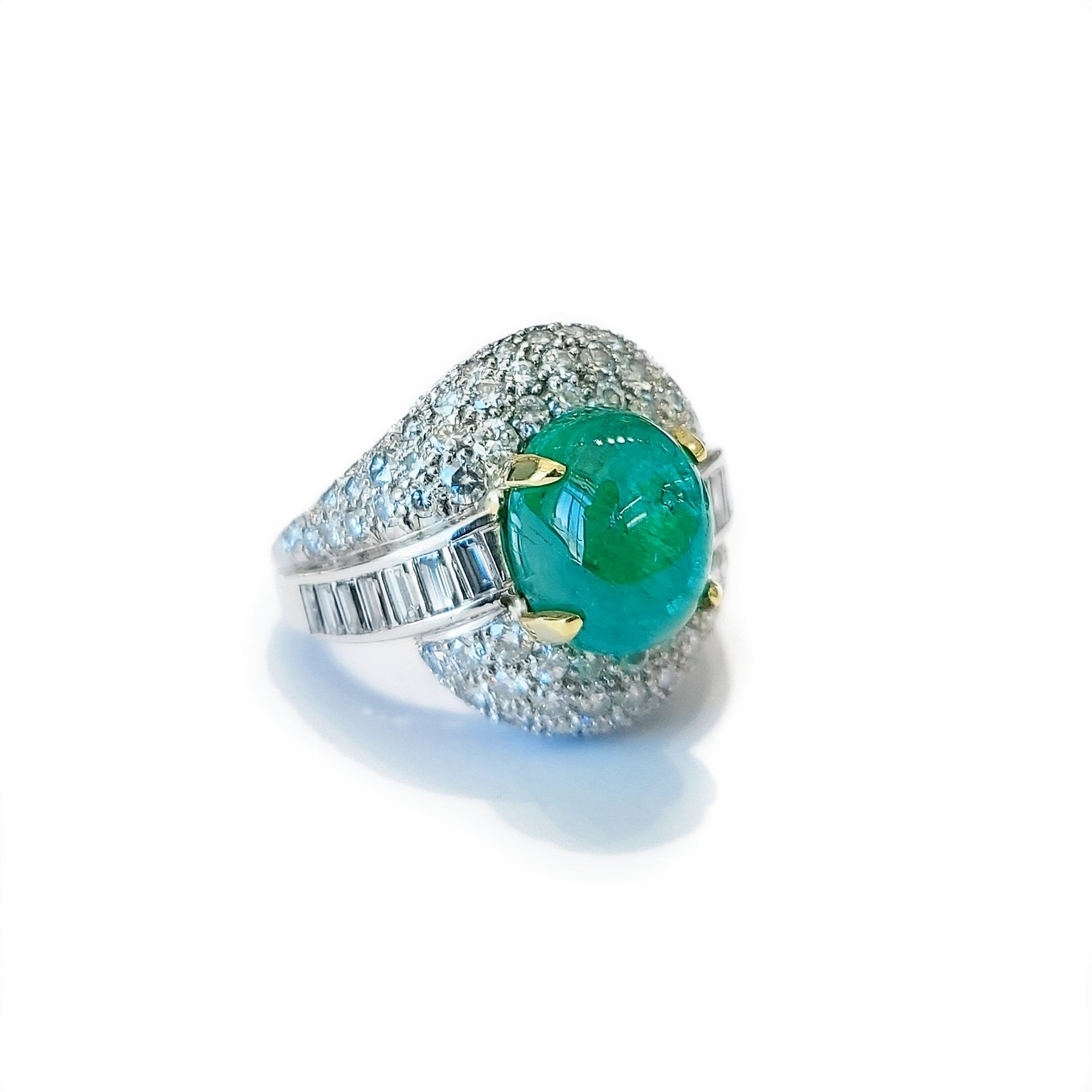 Emerald and Diamond Ring