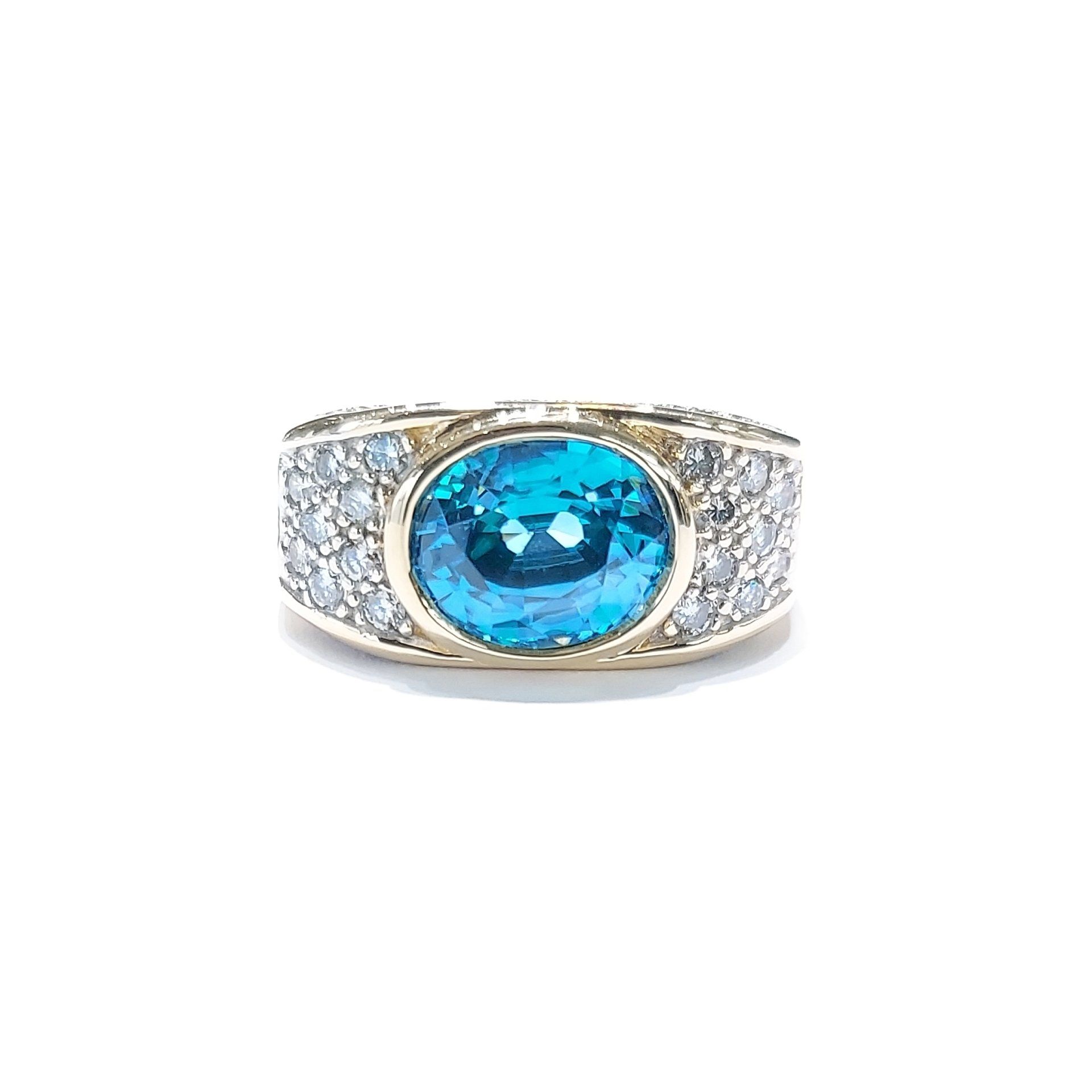 Blue Zircon Ring