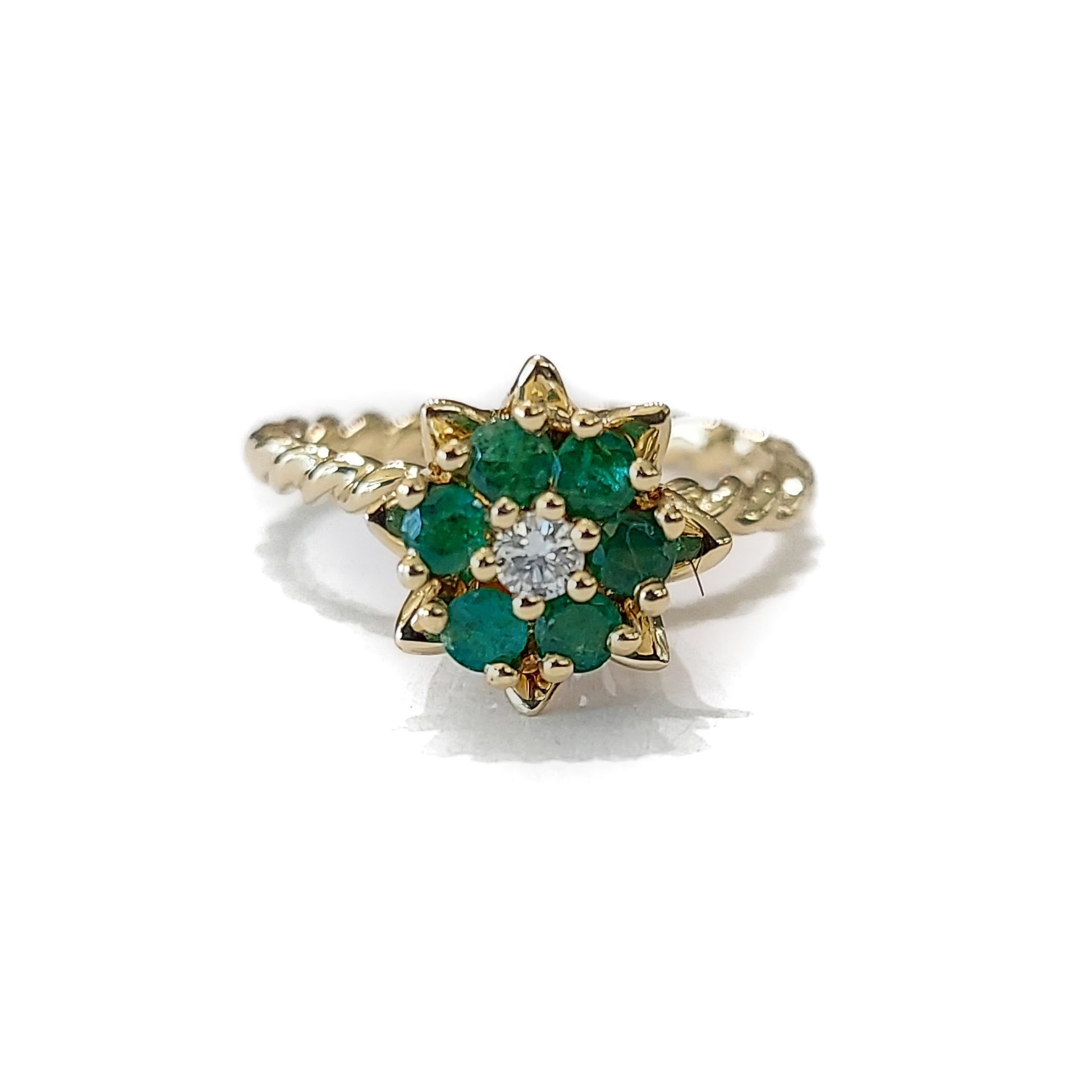 Emerald Tulip Ring