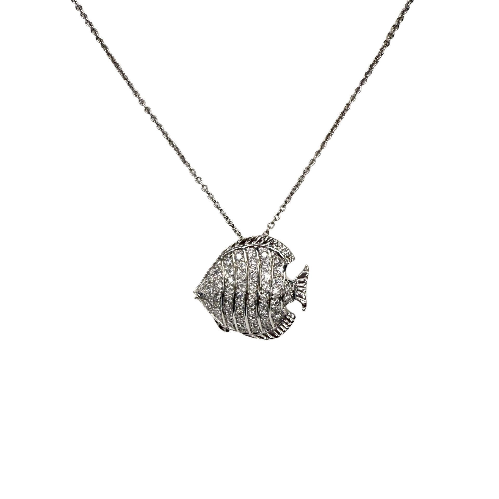 Diamond Fish Pendant