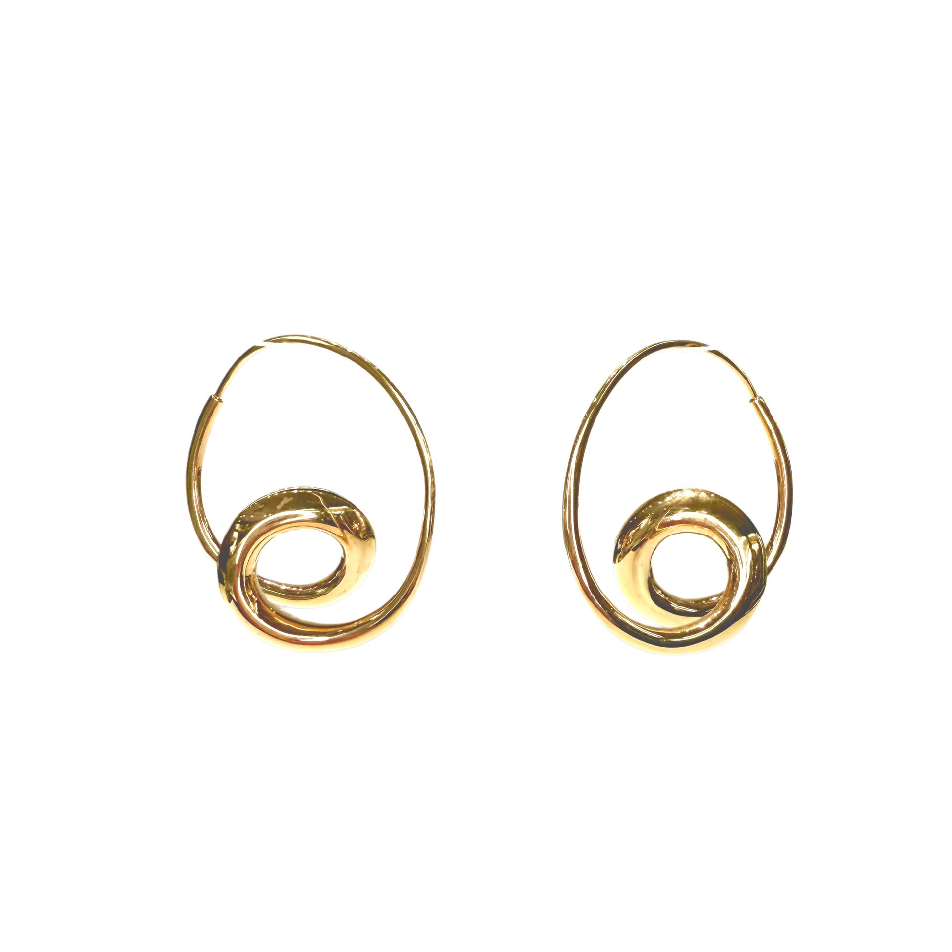 Gold Spiral Earrings