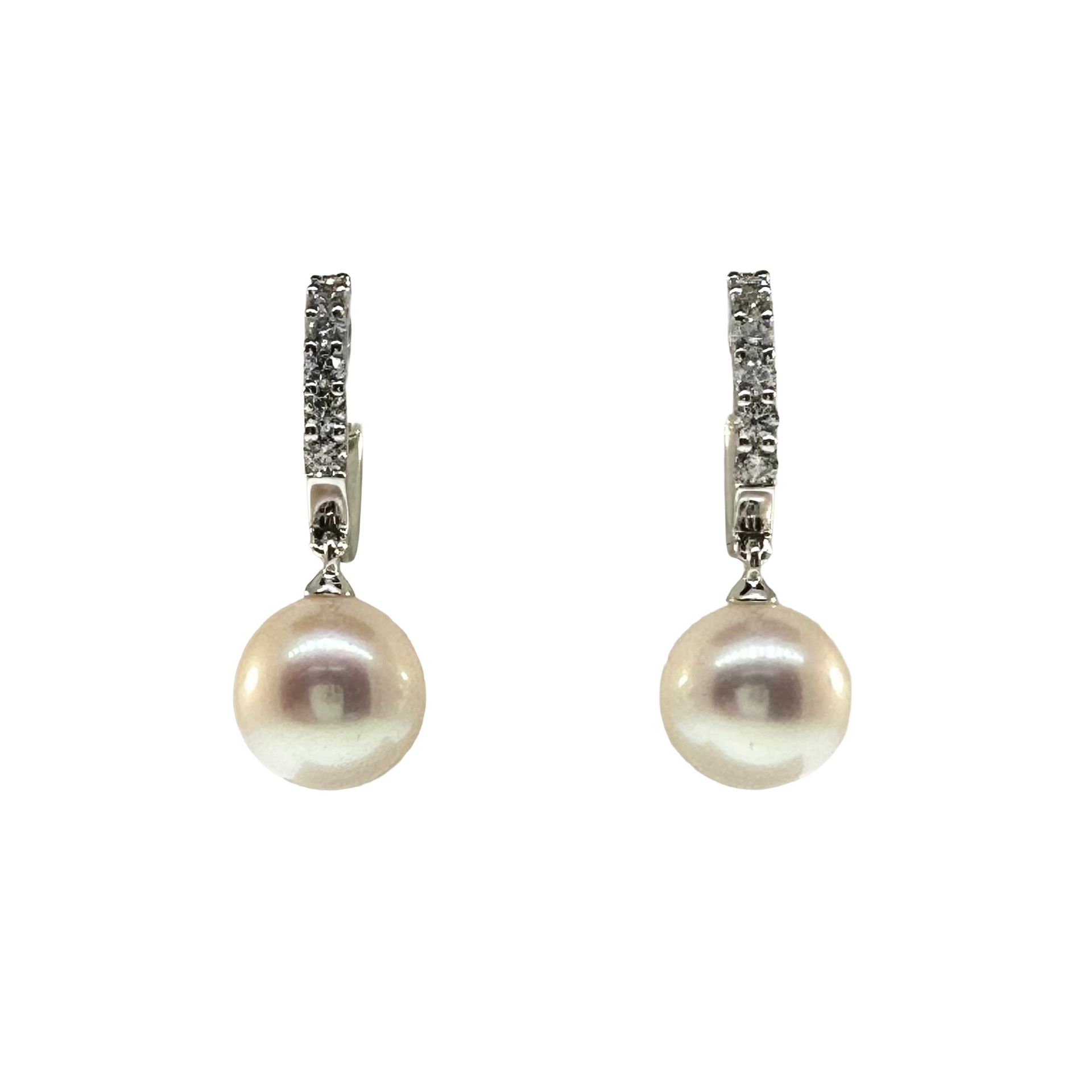 Diamond Huggies with Pearl