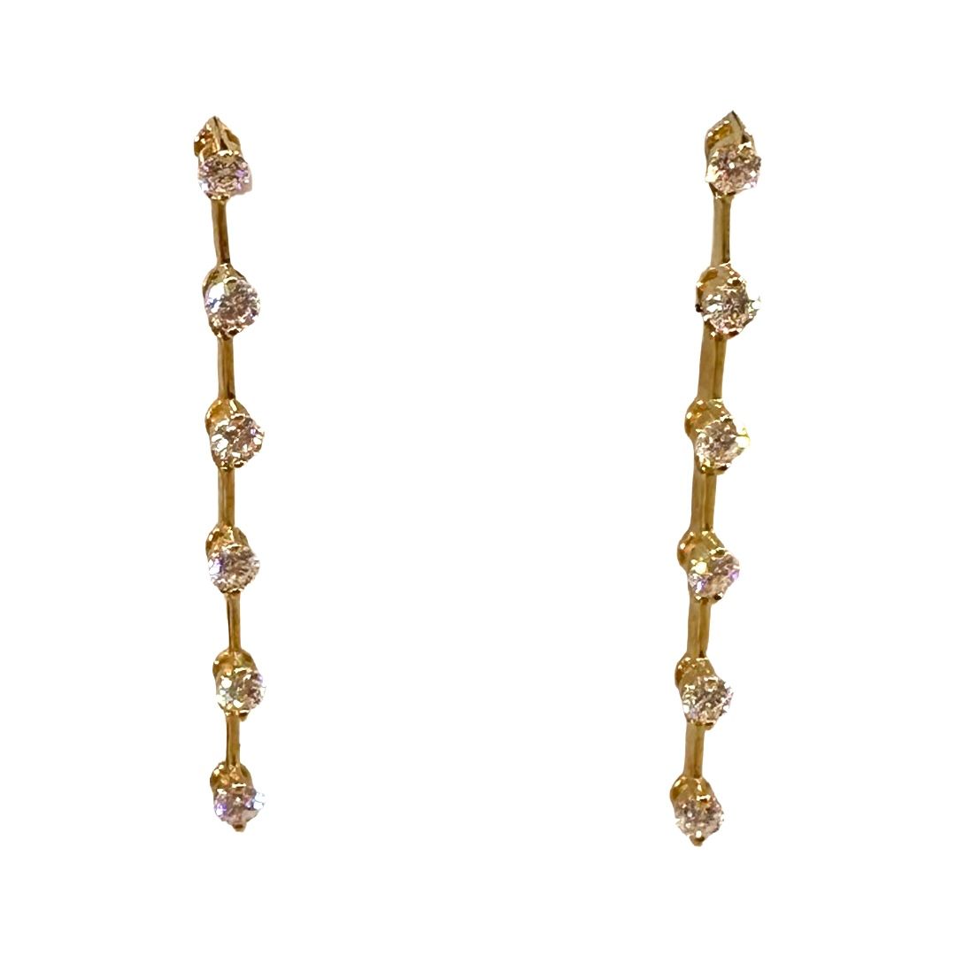 Diamond Drop Post Earrings
