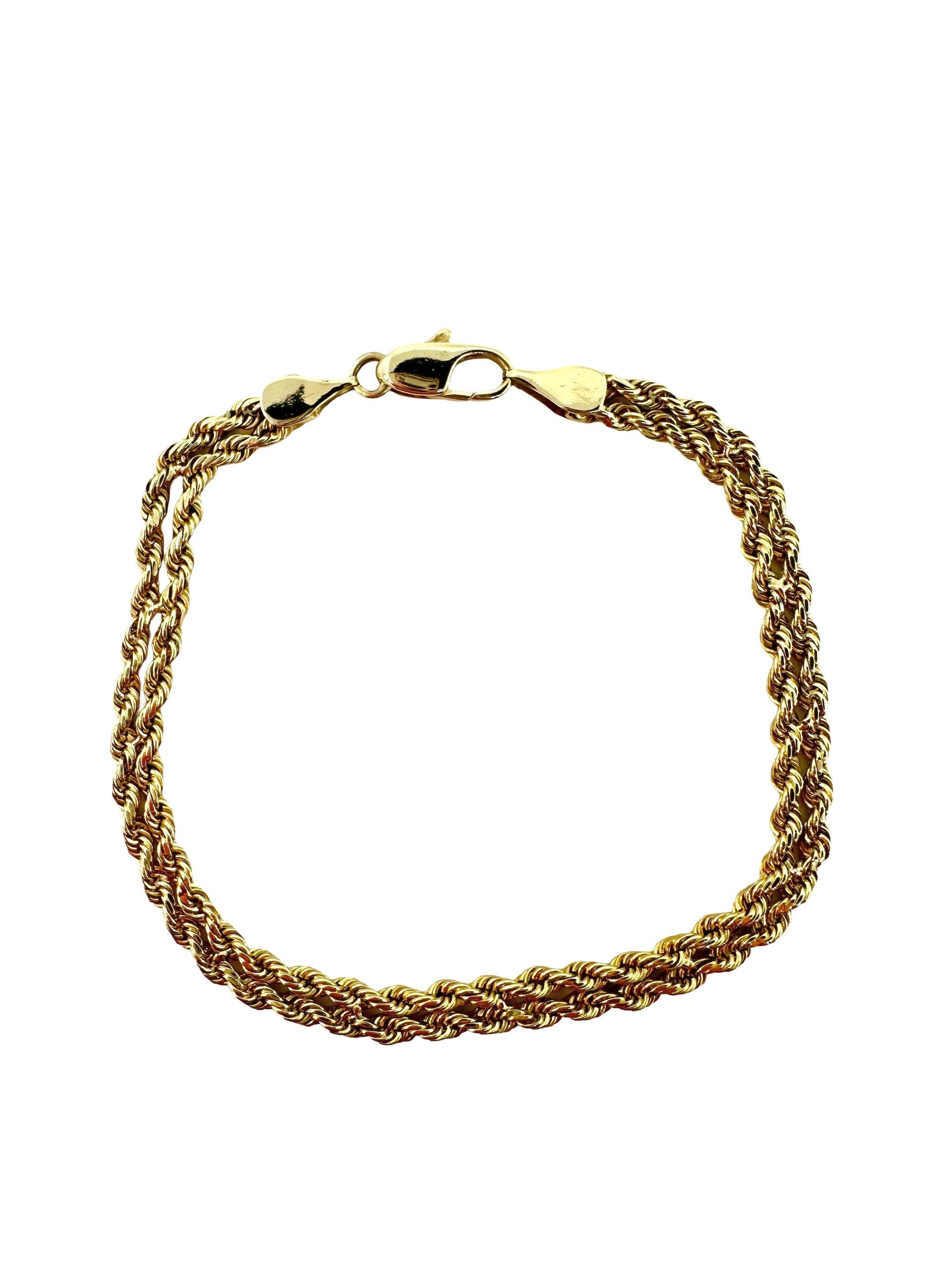 Gold Triple Link Bracelet