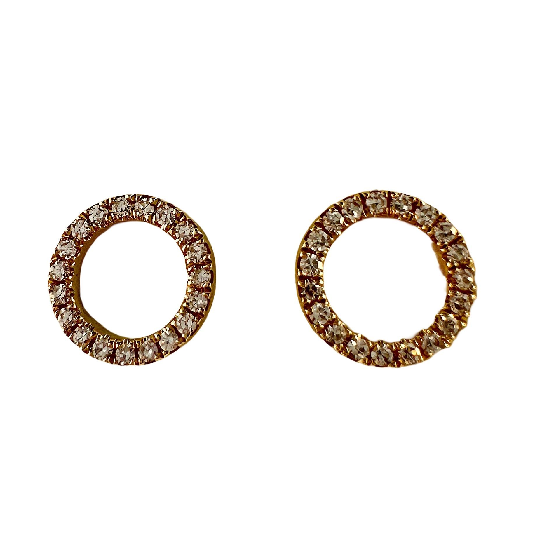Diamond Circle Earrings