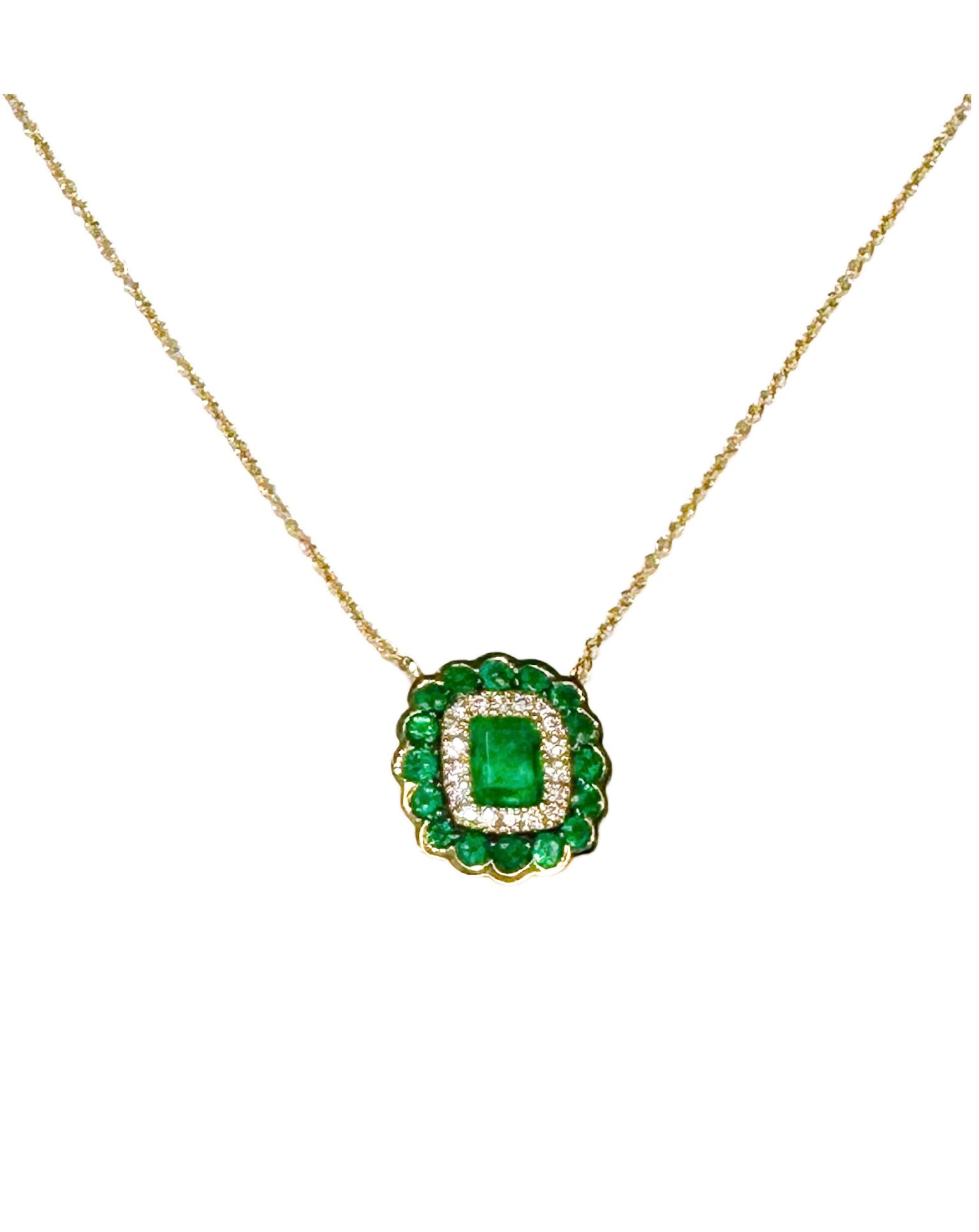 Emerald & Diamond Pendant