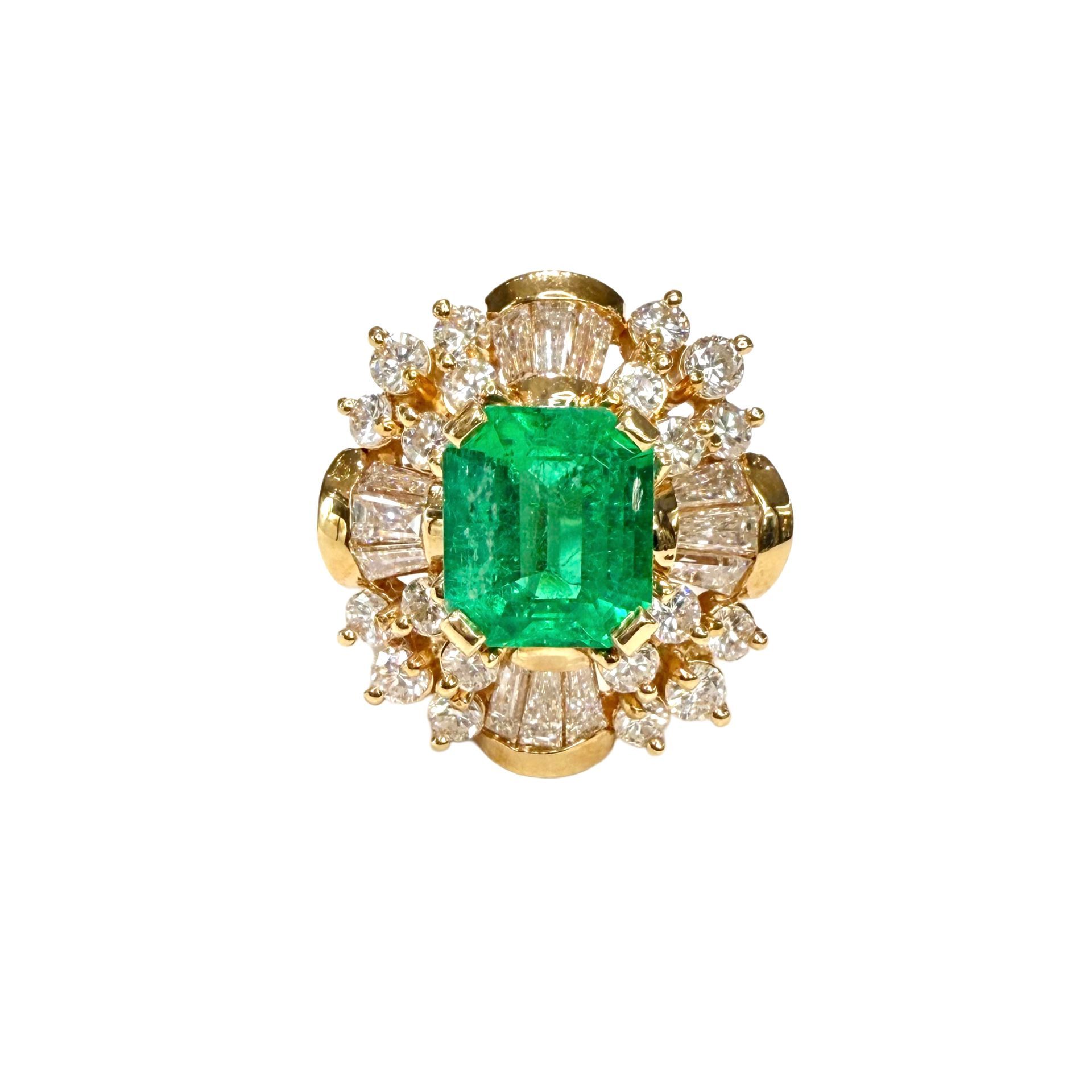 Emerald and Diamond Ring