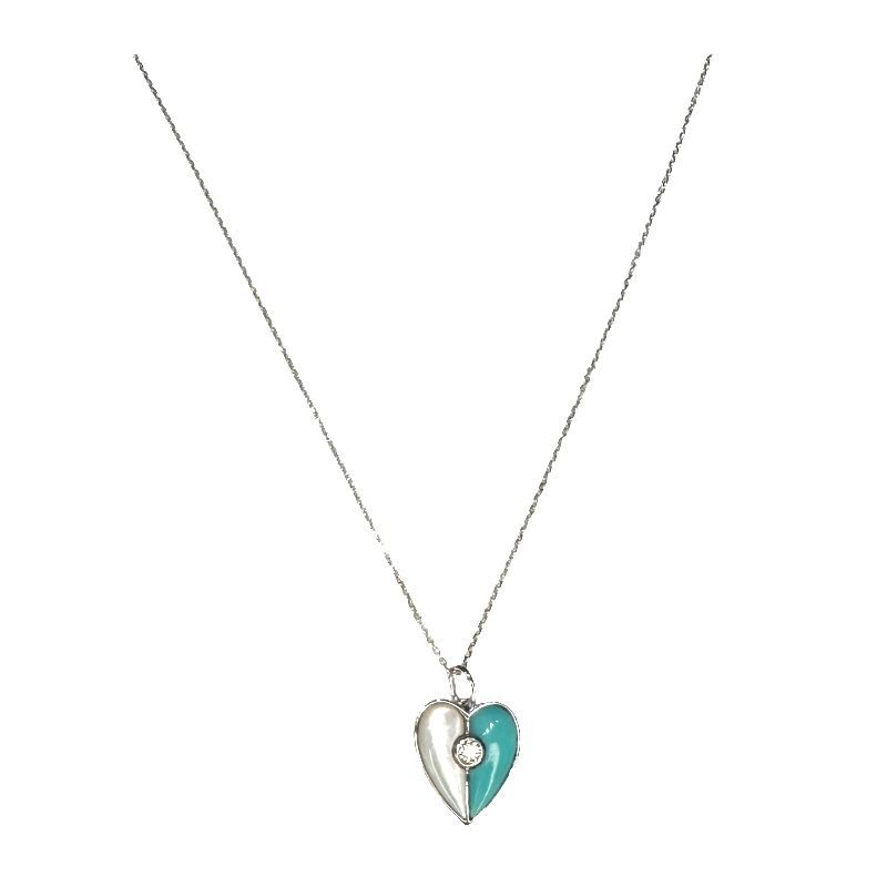Pearl & Turquoise Heart Pendant