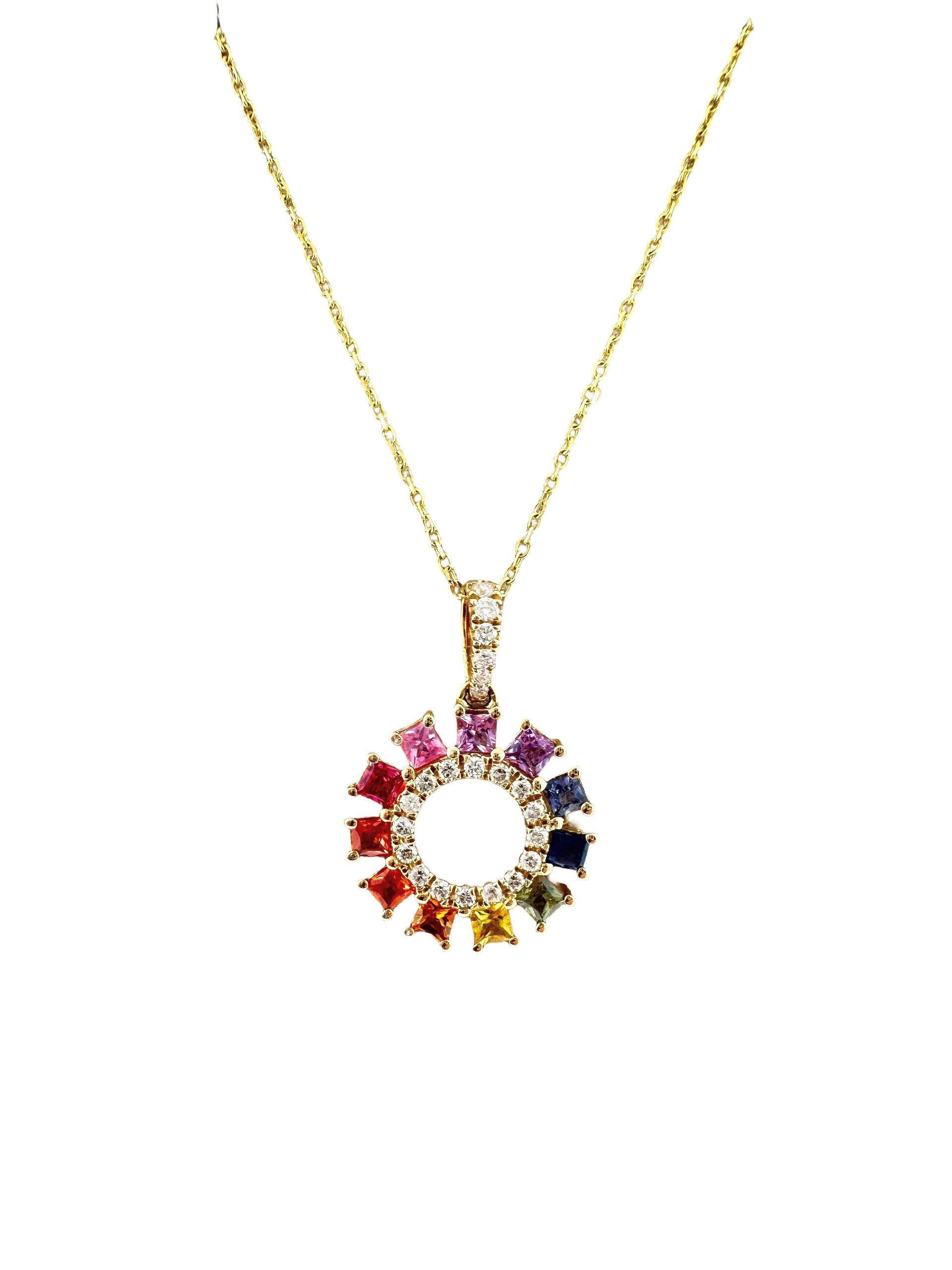 Rainbow Sapphire Pendant