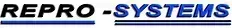REPRO-SYSTEMS logo in black and blue, with a blue underline below the words.