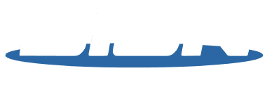 Blue abstract shape with several cutouts, possibly a stylized boat or wing.