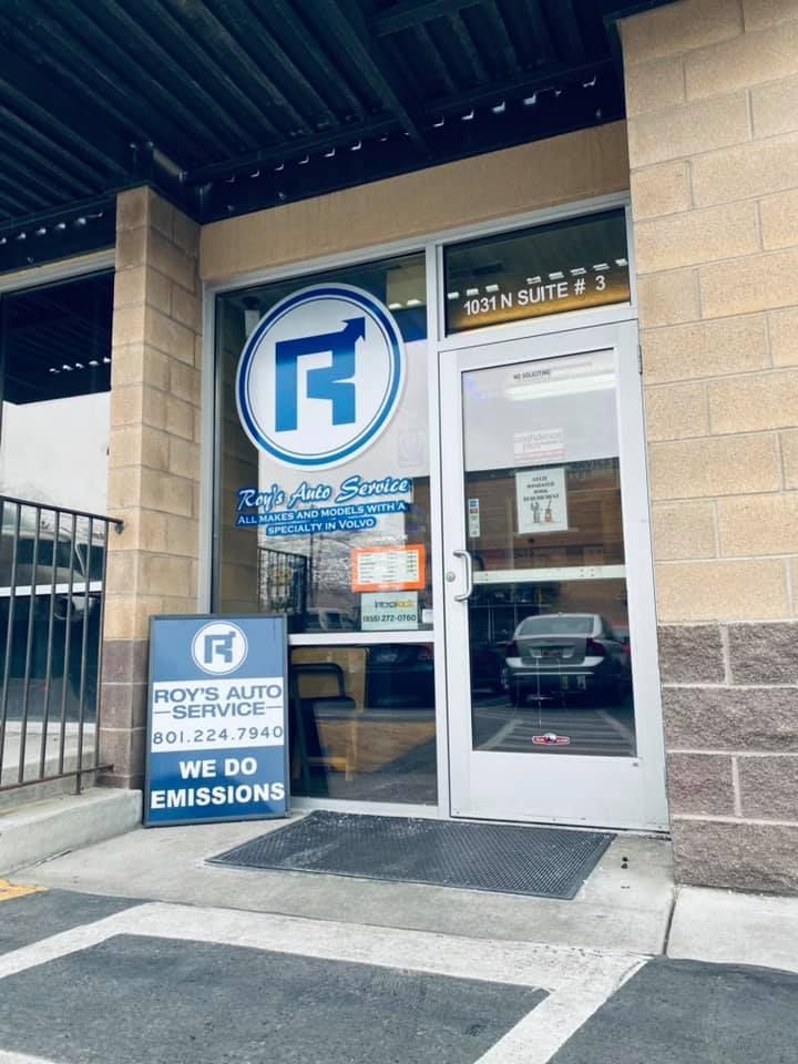 Exterior Entrance Of Roy's Auto Service With Signage | Roy's Auto Service