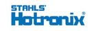 Logo for Stahls' Hotronix in blue text.