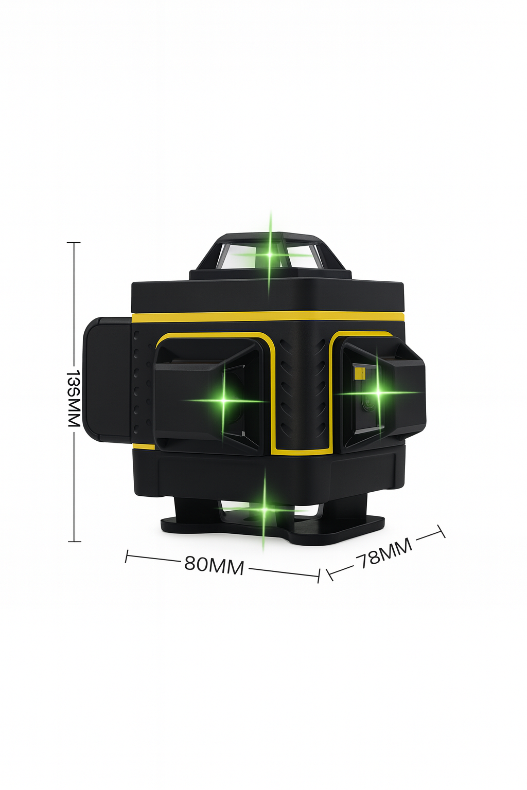 Nível laser verde 4D 16 linhas — autonivelante, IP54, bateria até 12h e controle remoto