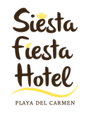 A logo for siesta fiesta hotel playa del carmen