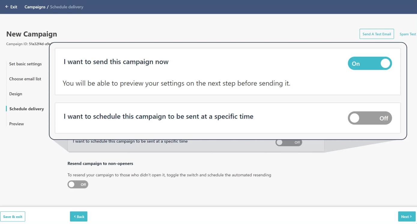 A laptop computer is open to a page that says new campaign.