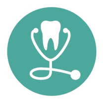 tooth with stethoscope icon