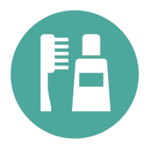 Tooth brush and toothpaste icon