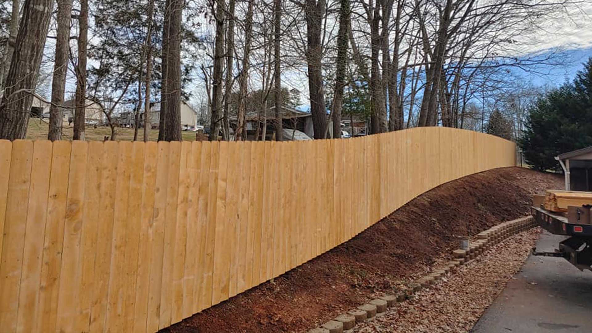 New Custom Build Wood Fence — Vale, NC — Catawba Valley Fence