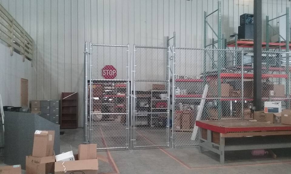 Fence in Warehouse — Vale, NC — Catawba Valley Fence