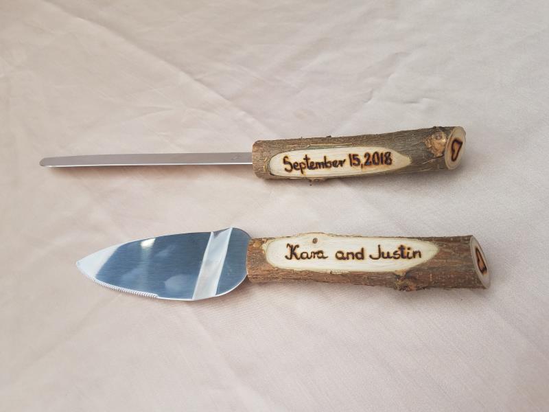 Customized utensils for a wedding