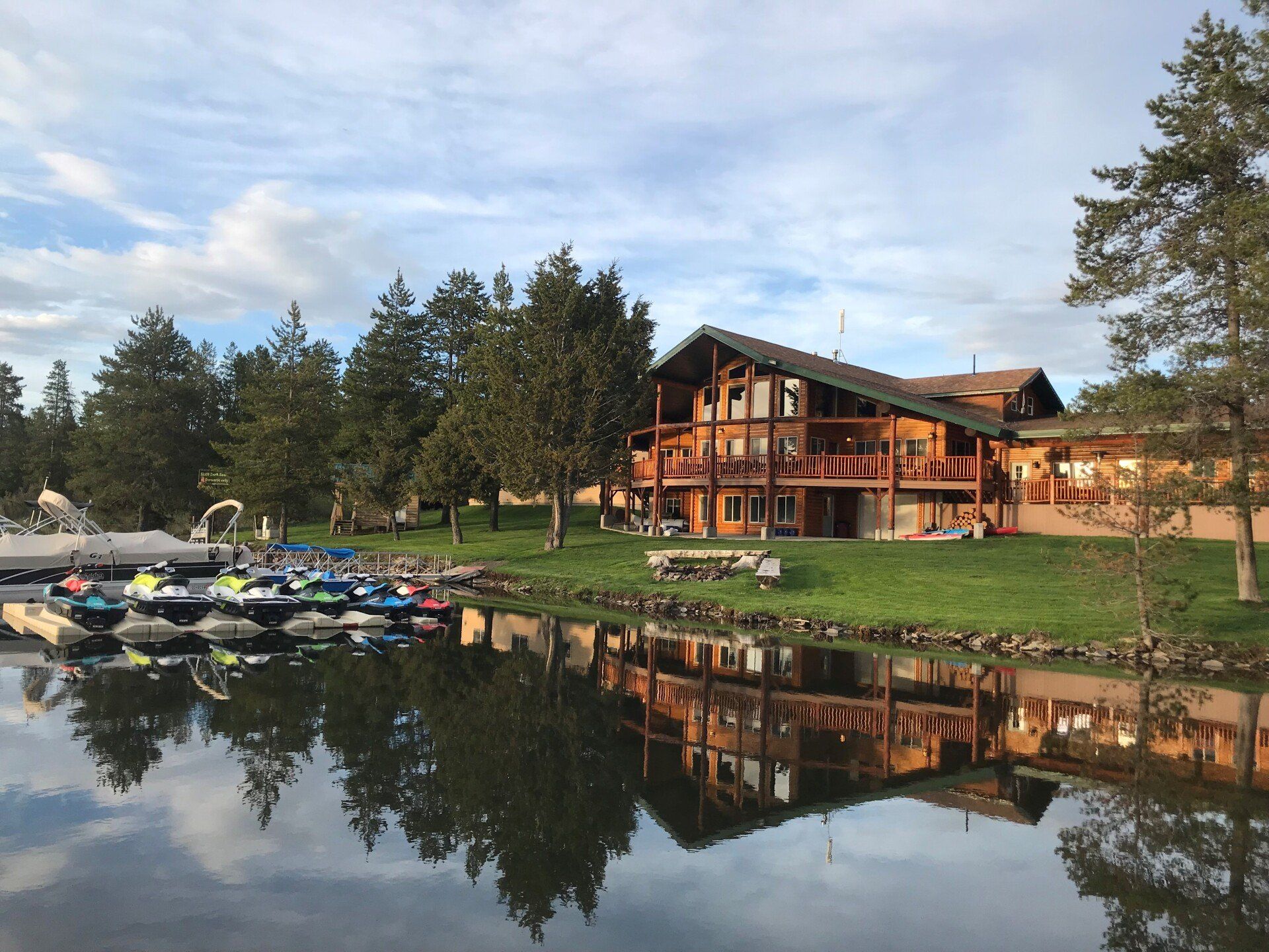 A building beside a lake