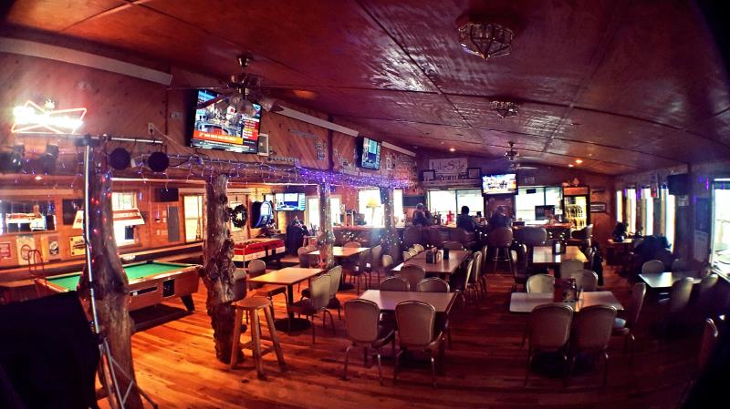 Empty restaurant chair and tables