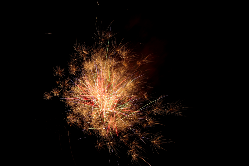 Fireworks blast on the sky