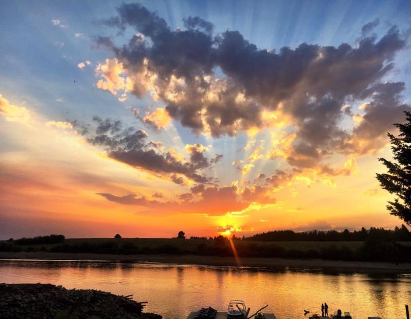 Beautiful sunset sky