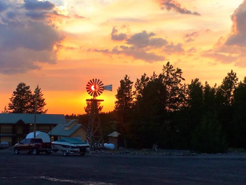 Red-orange sky during a sunset