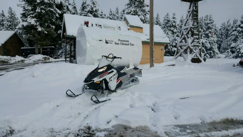 White snowmobile