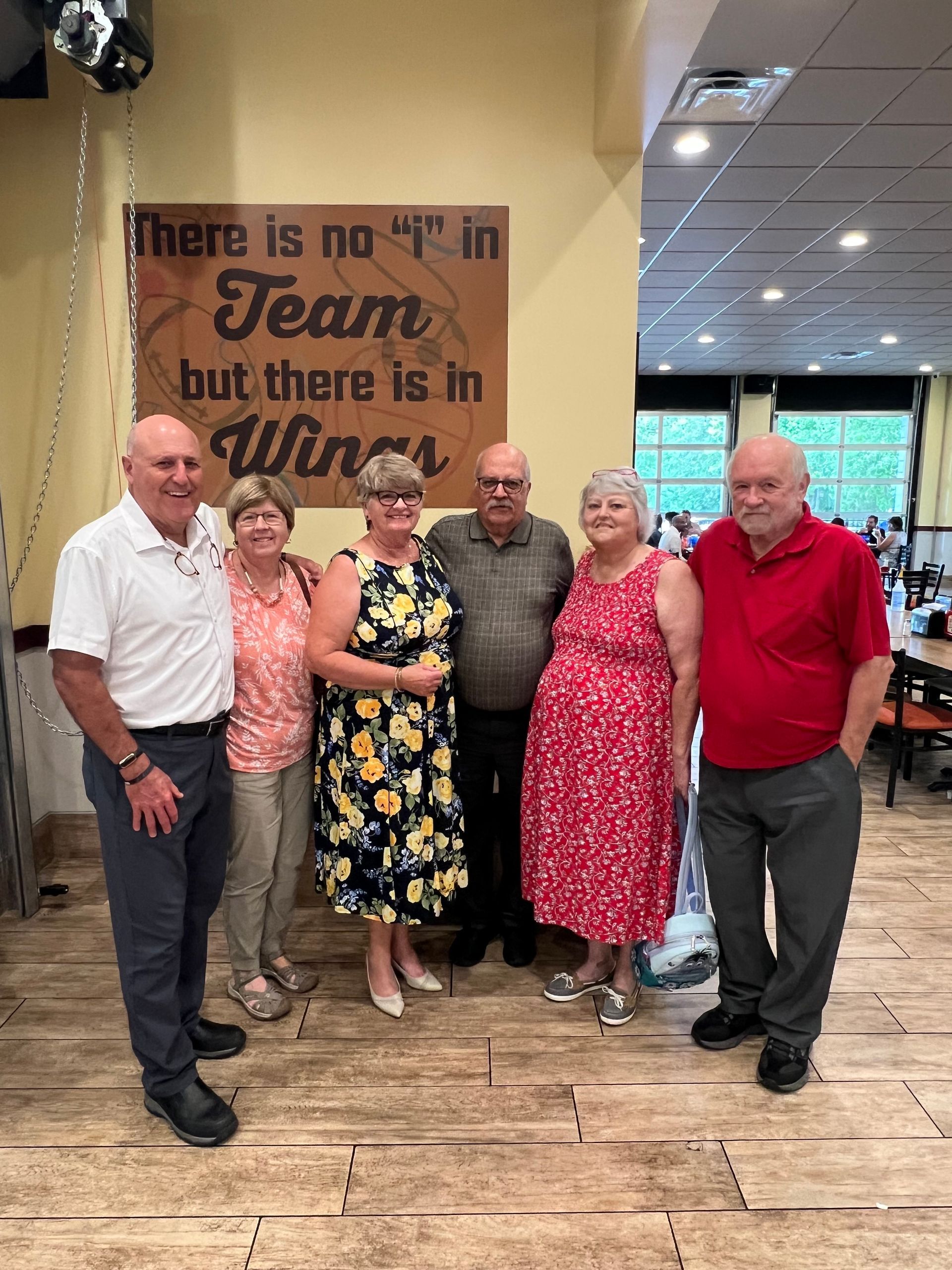 Guest Pastor Vic Toney and wife Pam with McGonigle friends.