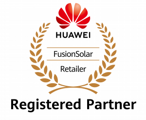 A huawei fusion solar retailer registered partner logo