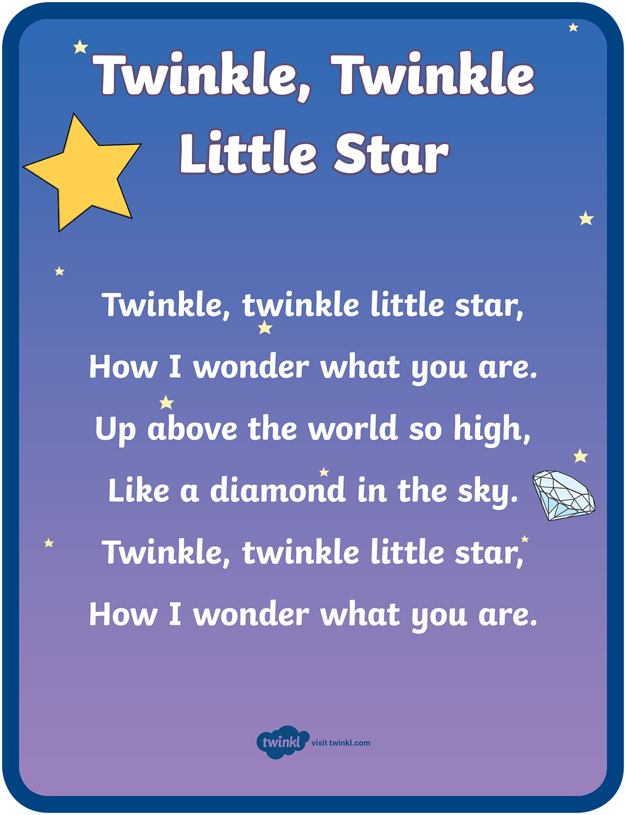 January Twinkle Twinkle Little Star