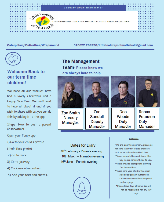 Newsletter with text 