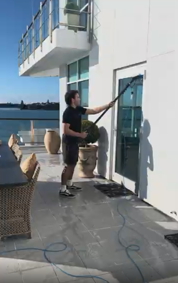 Lume window wash at the Hyatt apartments Auckland