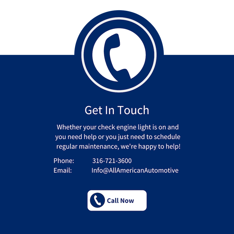 A blue sign that says get in touch on it