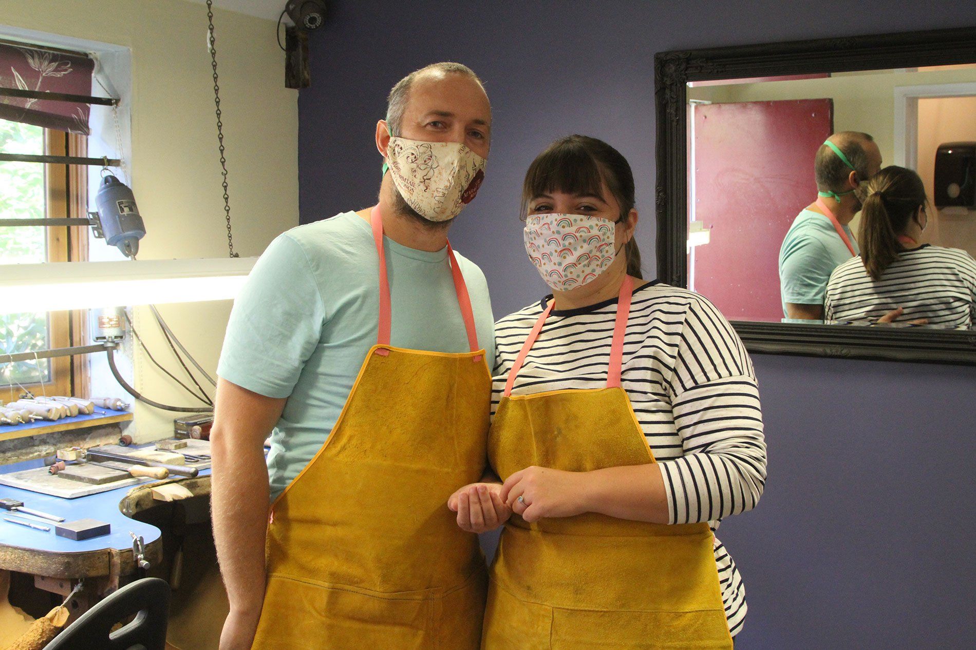 masked couple together