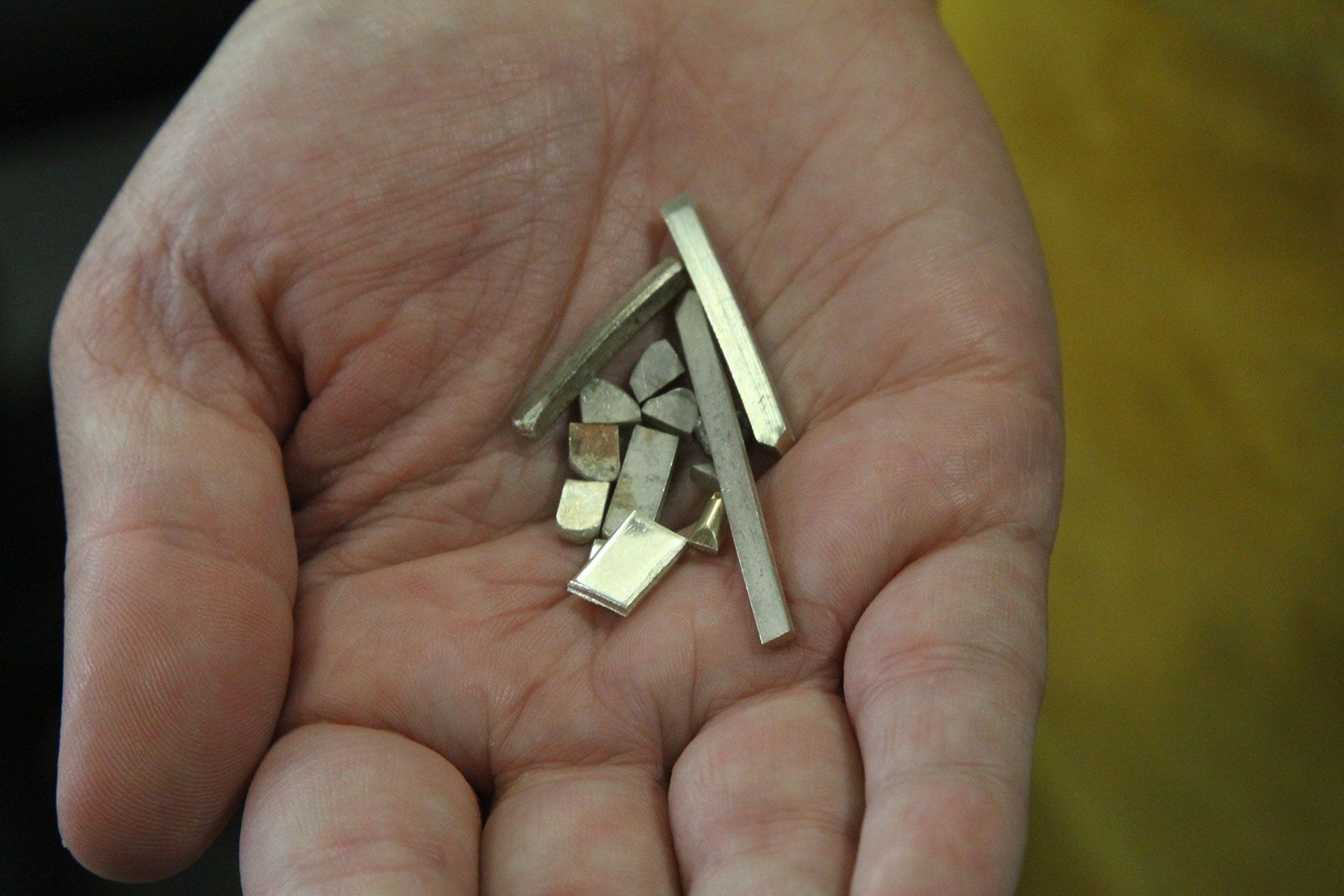 showing gold before making into jewellery