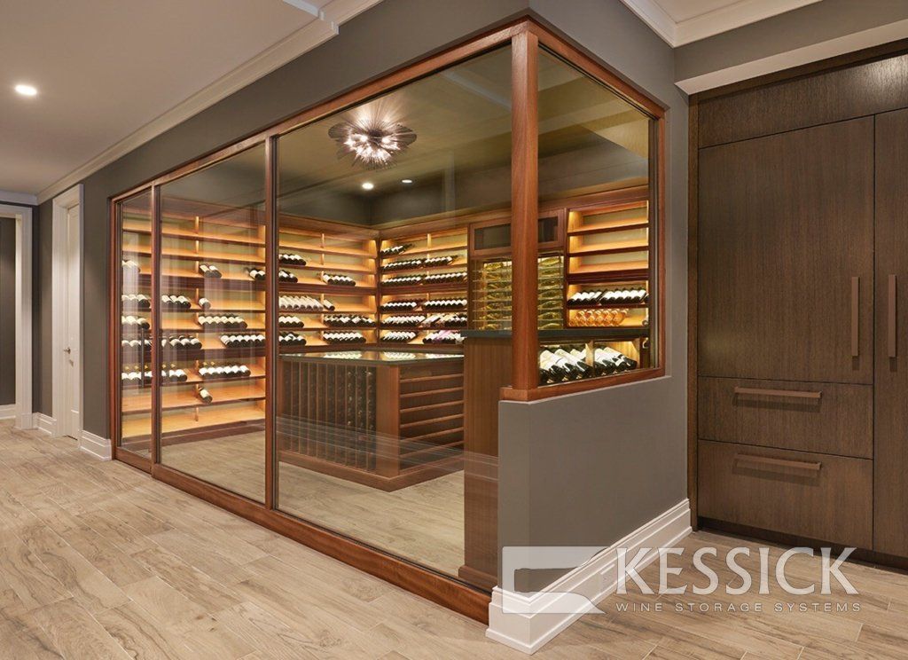 Glass Enclosed Custom Wine Room