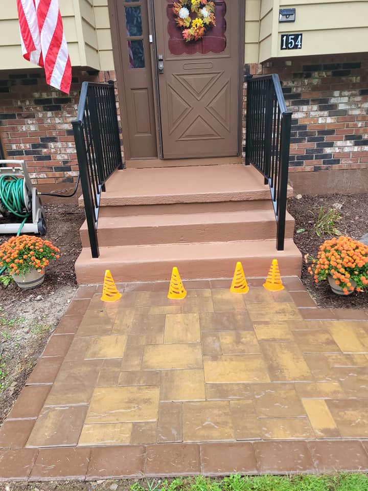 After Photo Of Concrete Landing — Poughquag, NY — Mino’s Painting Inc